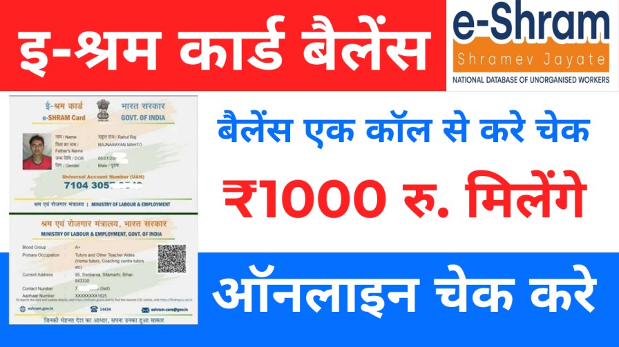 E Shram Card Balance Check